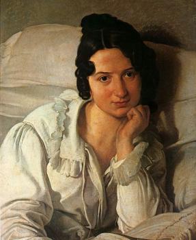 弗朗切斯科 海玆 The Patient, portrait of Carolina Zucchi
